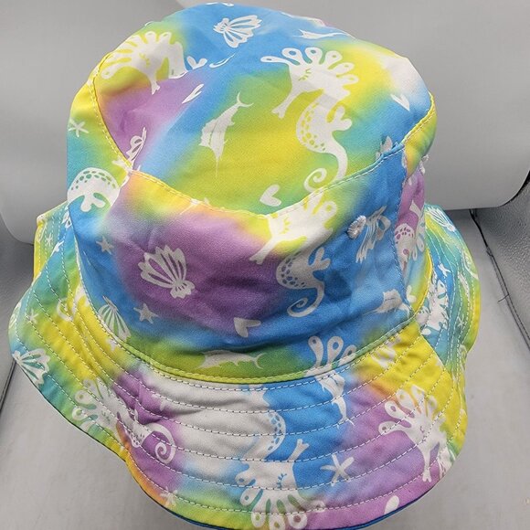 Tommy Bahama Kids Reversible Bucket Hat Sea Tropical Casual Vacation Comfort - Picture 9 of 9